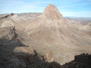 Mopah south face and route visible