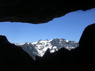 Bacon from underneath rock of doom near Watson summit