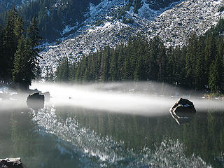 Foggy lake