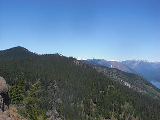 Mt. Daniel and part of Stewarts with Lake Cle Elum below - blissful ridge