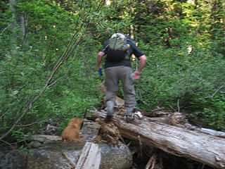 Mark & Rufus on second stream crossing.