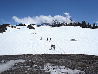 Ascending Brohm Ridge...