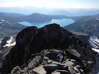 overlooking the west peak