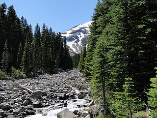 River from view spur off Glacier Basin trail.