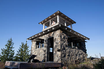 I liked the cupola better (he hated being carried up the ladder)