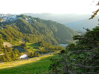 Looking down into the Smith Lake basin