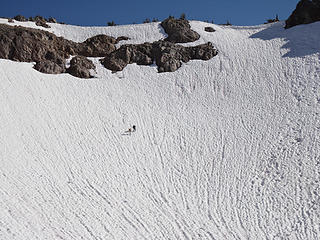 Snow field to Devore's east arm