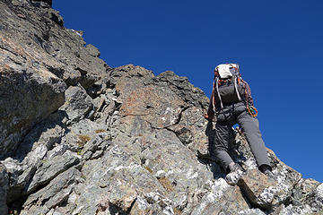 Nearing the summit ridge