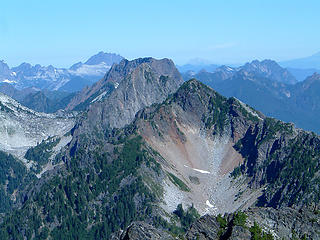 Wht. Horse, Big 4, Sperry,& Morning Star as seen from the summit of Gothic Peak.