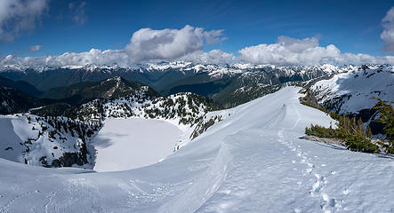 Looking back at Cyclone Lake