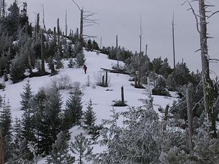 Mike on the final slopes to Old Pass