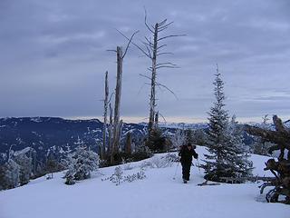 Tom approaching the summit of Old Pass