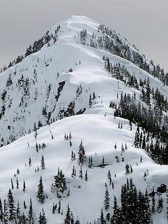 Oakes & snowshoers from north of the col