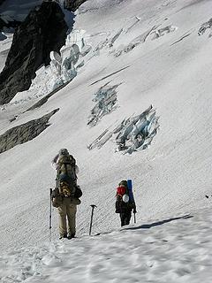 Onto the glacier