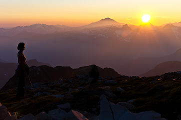 solitude at sunset on neve peak